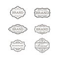 Vintage badge logo design template set