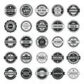Vintage badges and labels icons set, simple style Royalty Free Stock Photo