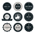 Vintage badges and labels, Logotype badges and labels in retro style