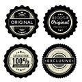 Vintage badges set. Collection of premium design elements for trade products. Limited edition, special offer, original