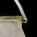 Vintage bag embroidered with beads. Royalty Free Stock Photo