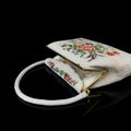 Vintage bag embroidered with beads. Royalty Free Stock Photo