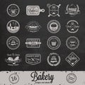 Vintage bakery badges, labels and logos