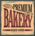 Vintage bakery sign