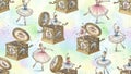 Vintage Ballerinas Emerging from Music Boxes Royalty Free Stock Photo