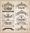 Vintage banner and ribbon vector set Royalty Free Stock Photo