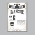 Vintage barbecue invitation