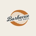 Vintage barbecue logo template