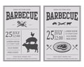 Vintage barbecue party invitation. BBQ, food flyer template. Royalty Free Stock Photo