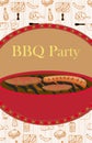 Vintage Barbecue Party Invitation Royalty Free Stock Photo