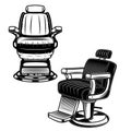 Vintage barber chair vector illustration. Perfect for barbershop logos, posters