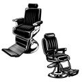 Vintage barber chair vector illustration. Perfect for barbershop logos, posters