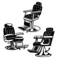 Vintage barber chair vector illustration. Perfect for barbershop logos, posters