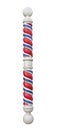 Vintage barber pole isolated. Royalty Free Stock Photo