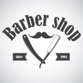 Vintage barber shop emblem, label, badge, logo Royalty Free Stock Photo