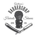 Vintage barber shop logo concept Royalty Free Stock Photo