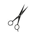 Vintage barber shop scissors. Vector illustration, Isolated. Royalty Free Stock Photo