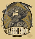 Vintage barber shop sign board