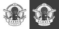 Vintage barbershop emblem Royalty Free Stock Photo