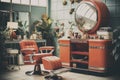 A vintage barbershop