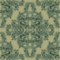 Vintage Baroque damask floral pattern acanthus Imperial style. Vector decor background. Luxury Classic ornament. Royal Royalty Free Stock Photo