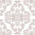 Vintage Baroque damask floral pattern acanthus Imperial style. Vector decor background. Luxury Classic ornament. Royal Royalty Free Stock Photo