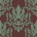 Vintage Baroque damask floral pattern acanthus Imperial style. Vector decor background. Luxury Classic ornament. Royal Royalty Free Stock Photo