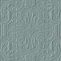 Vintage Baroque emboss 3d seamless pattern. Striped relief background. Abstract repeat surface backdrop. Floral embossed ornaments Royalty Free Stock Photo