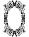 Vintage baroque frame decor. Detailed rich ornament vector illustration graphic line art Royalty Free Stock Photo