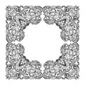 Vintage baroque frame scroll ornament vector Royalty Free Stock Photo