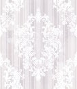 Vintage baroque pattern background Vector. Rich imperial decors on grunge texture. Royal victorian texture lilac trendy