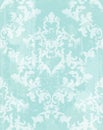 Vintage baroque pattern texture ornament Vector. Royal damask texture. Victorian style background. Trendy azure blue Royalty Free Stock Photo