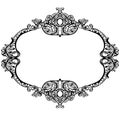 Vintage Baroque Rococo frame Vector. Rich Imperial ornaments. Royal Victorian decor