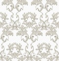 Vintage Baroque seamless texture pattern Vector. Wallpaper ornament decor. Textile, fabric, tiles trendy decors