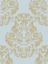 Vintage Baroque seamless texture pattern Vector. Wallpaper ornament decor. Textile, fabric, tiles trendy decors