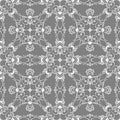 Vintage Baroque style seamless pattern. Ornamental lacy grey background. Vector repeat backdrop. Arabesque Damask lace ornaments.