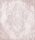 Vintage Baroque Victorian Invitation card Vector. Floral ornament decoration. Light pink colors Royalty Free Stock Photo