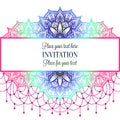 Vintage baroque Wedding Invitation template Royalty Free Stock Photo