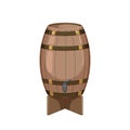 vintage barrel wine cartoon vector illustration