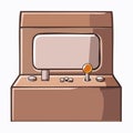 Vintage Bartop Arcade Cabinet Vector Illustration Royalty Free Stock Photo