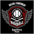 Vintage baseball label and badge Royalty Free Stock Photo