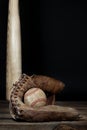 Vintage Baseball in Mitt Royalty Free Stock Photo