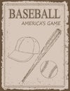 Vintage baseball poster