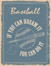 Vintage baseball poster Royalty Free Stock Photo