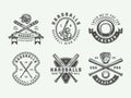 Vintage baseball sport logos, emblems, badges, marks, labels.