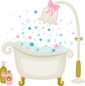 Vintage bath illustration Royalty Free Stock Photo