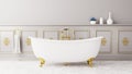 Vintage bathroom with old bathtub Royalty Free Stock Photo