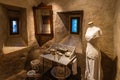 Vintage bathroom in the Orava Castle. Oravsky Podzamok, Slovakia, 21 July 2022 Royalty Free Stock Photo