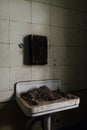 Vintage Bathroom with Sink - Abandoned Hospital / Sanitarium - New York Royalty Free Stock Photo