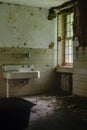 Vintage Bathroom with Sink - Abandoned Hospital / Sanitarium - New York Royalty Free Stock Photo